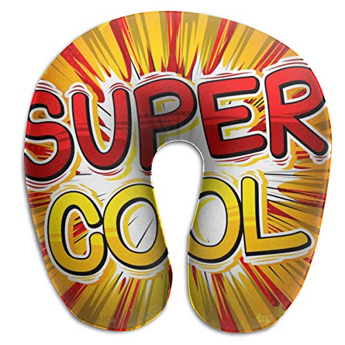 Hucuery Comic Book Style On Abstract Background U Shaped Neck Pillow Printed Travel