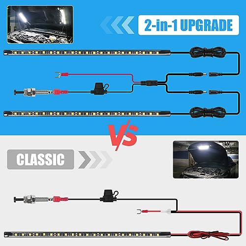Kit de luces LED para motor 2 en 1 36cm 12V impermeable miniatura 5