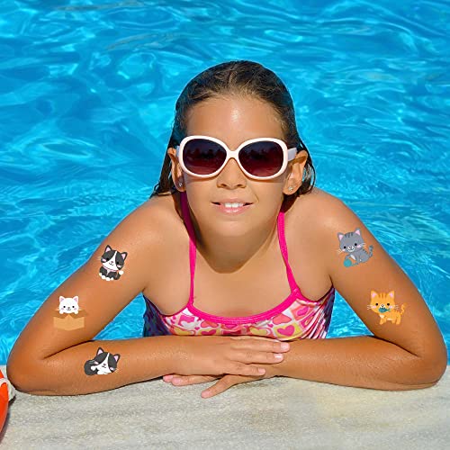Kitten Temporary Tattoos | Pack Of 36 | Made In The Usa | Skin Safe | Party Supplies & Favors | Removable #TOP2