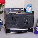 Dual-Nutzung: Es ist nicht nur ideal für Speicher, um Ihren Router, Set-Top-Boxen, Festnetztelefon und so weiter, kann aber auch als Abstellfläche verwendet werden, um anzuzeigen, wie zB Spielzeug, CD, ist es ideal für eine große Dekoration, diepasst perfekt alle Ihre Möbel.Craft feine, Mode und modern, nur als schöne Dekoration, egal wo Sie setzen.