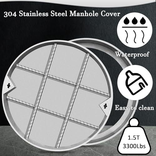 Couvercle de drainage souterrain premium en acier inoxydable durable de 40 cm