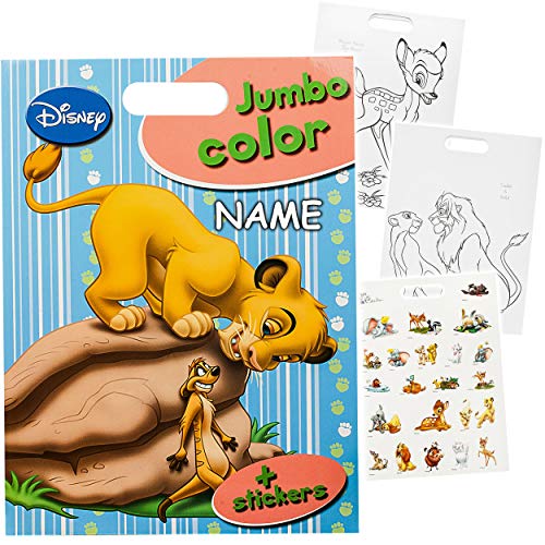 großer XXL Malblock / Malbuch - A3 - Poster Bilder - inkl. Name - Disney Tiere & Filme - König der Löwen - Dschungelbuch…