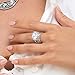 JEAN RACHEL JEWELRY 925 Sterling Silver Ring - Wrap Vintage Design with Cushion Shaped Cubic Zirconia - Hypoallergenic, Lead & Nickel Free - Artisan Handcrafted Statement Rings for Women, White