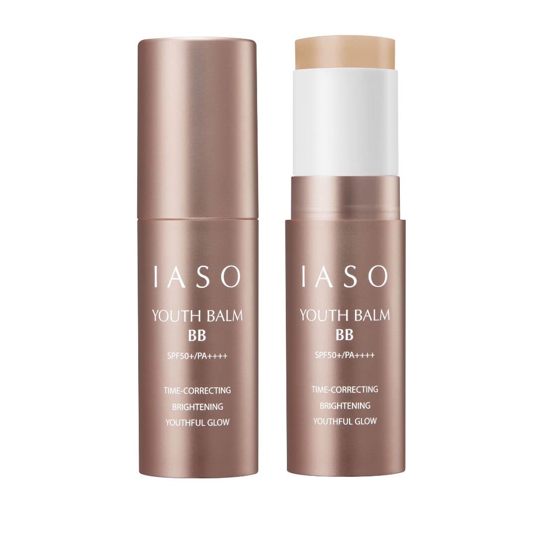 IASO Youth Balm BB, Multi- Functional Stick Balm with BB & Sunscreen(SPF50+/PA++++), Easy & Convenient Correct and Protect, Made in Korea