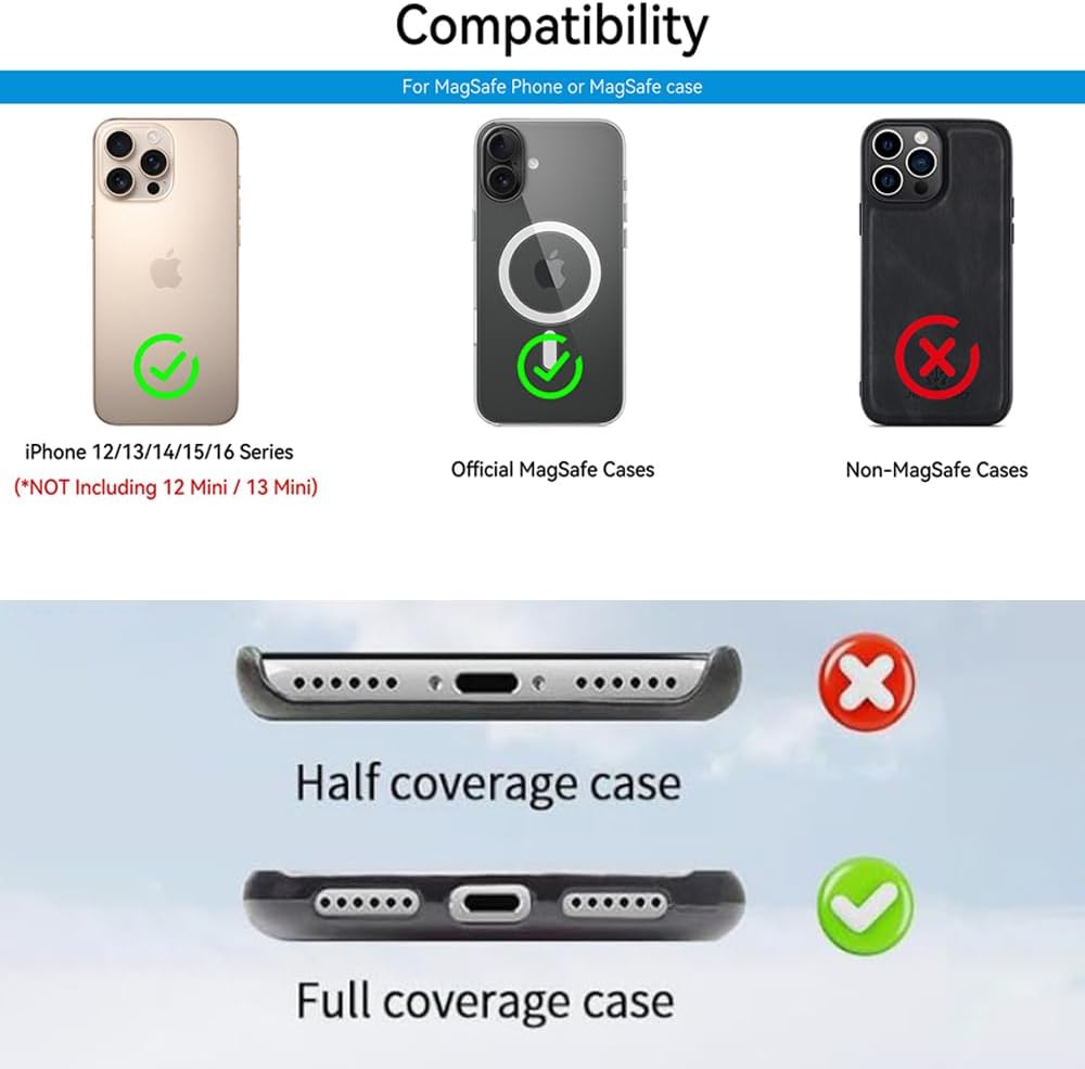 Ultra Strong Magnetic Phone Clip Holder with Anti-Theft Phone Chain, Detachable Holster Belt Clip for Outdoor Hands-Free, Compatible with MagSafe - Image 9