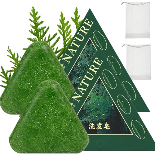 NovaCharm Seven Green Shampoo Bar-Nature Triangle Shampoo Bar For Women