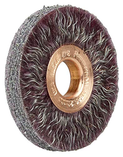 Image of Weiler 35070 Polyflex Encapsulated Crimped Wire Wheel, 2 inch Small Diameter, 0.14 inch Steel Fill, 1 /2 inch Arbor Hole, Made in the USA (Pack of 10)