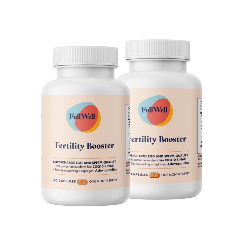 FullWell Fertility Booster - Conception Support for Men & Women - Supports Egg & Sperm Quality - Reproductive Health - CoQ10, Ashwagandha, NAC & ALA - 60 Count, 2 Pack (60 Servings)