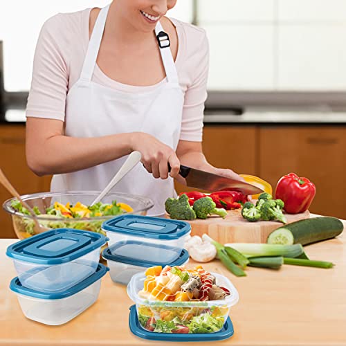 5Pcs Food Containers Storage Sets(1000Ml Per Box),Bpa-Free Rectangle Plastic Food Containers With Lids-Stackable Food Storage Box For School,Work,Travel And Meal Prep(Microwave And Fridge Safe) #TOP2