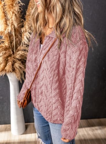 Image of Dokotoo Winter Fleece Jacket for Women 2026 Zipper Casual Coat with Pockets