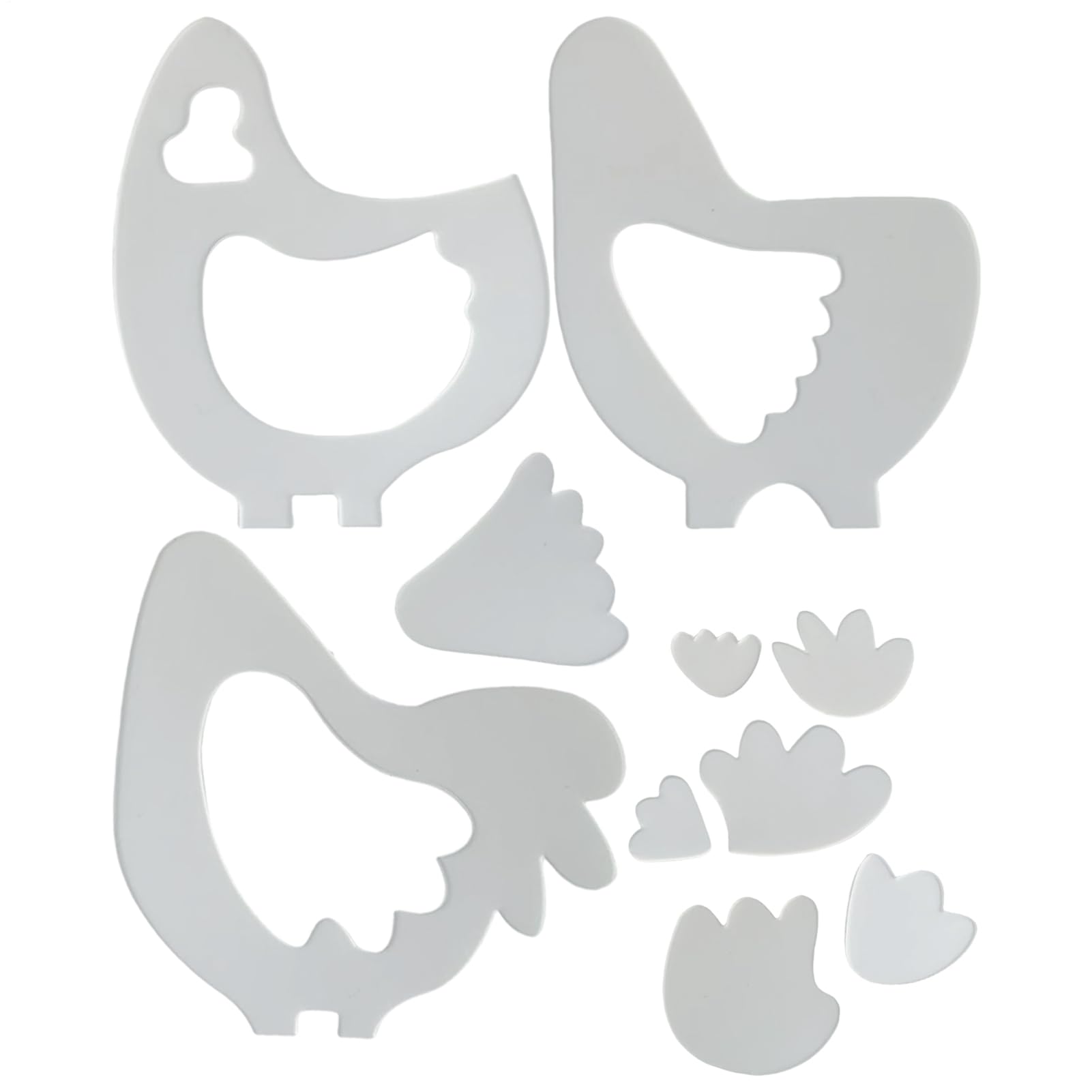 Acrylic Quilting Templates - Chicken Reusable Acrylic Sewing Pattern Template,Reusable Sewing Pattern Stencil Accessories for Crafts Sew Simple Shapes
