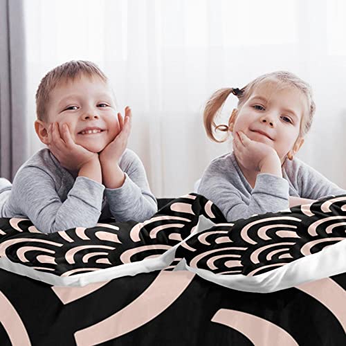 Parure de lit géométrique noir avec sa housse de couette moderne