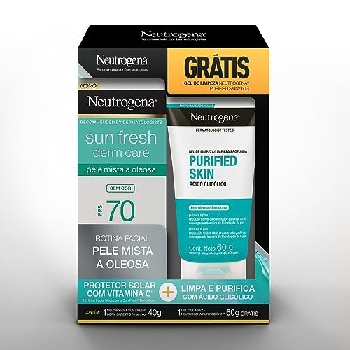 Promopack Compre NEUTROGENA SUN FRESH® Derm Care FPS 70 SEM COR e ganhe Gel de Limpeza NEU...