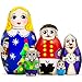 AEVVV Nutcracker Wooden Nesting Dolls Set of 5 pcs - Handpainted Christmas Nutcracker Figurines - Handmade Russian Matryoshka