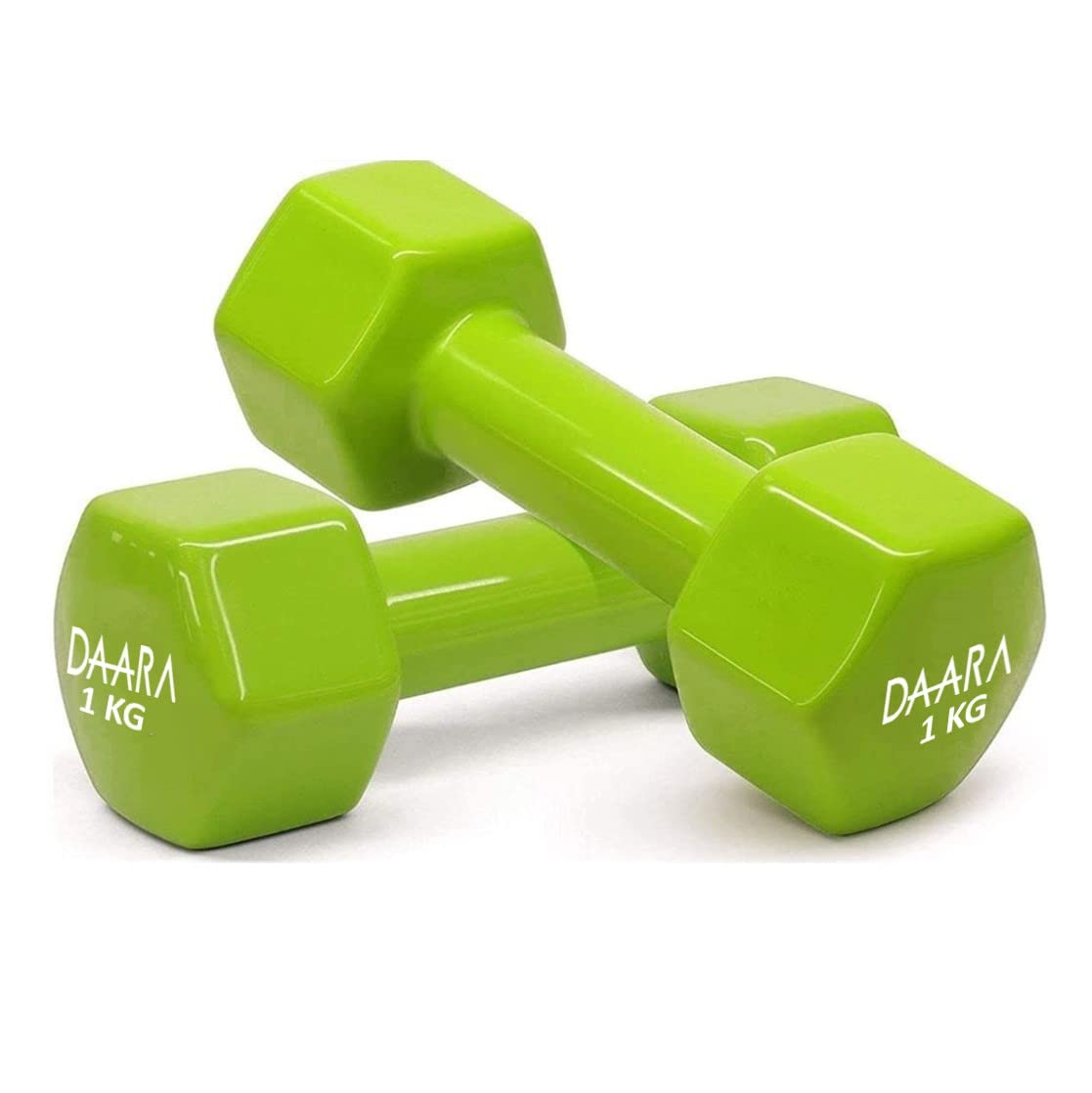 Daara Cast Iron Vinyl Coated Dumbbells (1 kg_Green) (B09TFLJL4V) Amazon Price History, Amazon Price Tracker