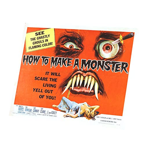 Tableau rétro How to Make a Monster en toile imprimée