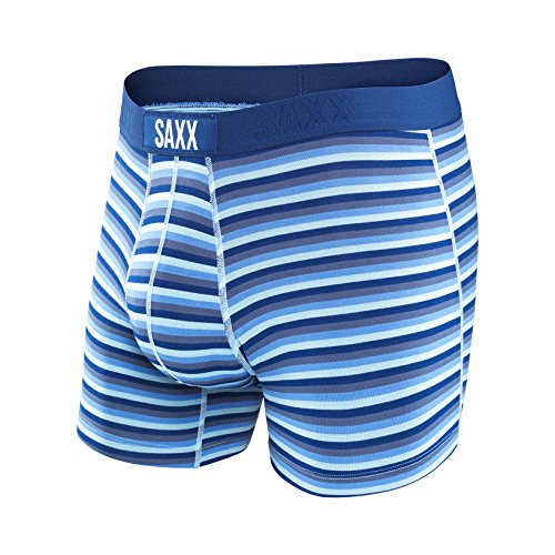 Saxx Vibe Boxer Modern Fit Tonal Navy Hiker Stripe L Mens Underwear