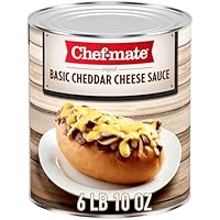 Chef-mate Basic Cheddar Cheese Sauce, Canned Food for Mac and Cheese, 6 lb 10 oz (#10 Can Bulk)