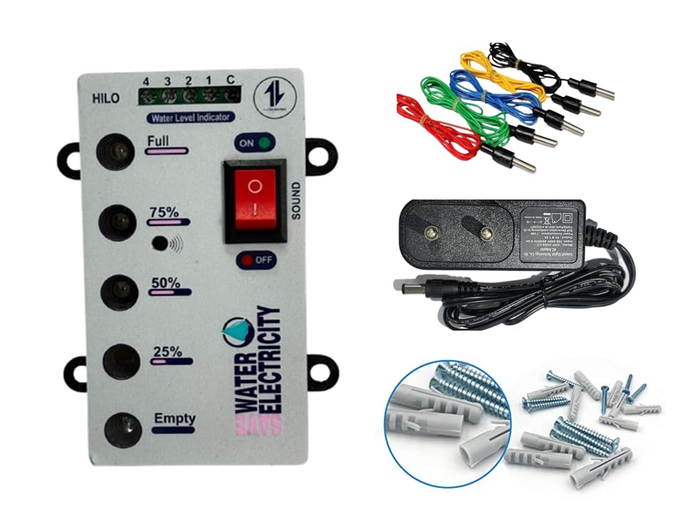 Water Level Indicator with Overflow Alarm | Water Level Controller | Water Tank Alarm | Full Tank Alarm | Hilo Technologies | 6 Month Warranty (B0BZLSNB11) Amazon Price History, Amazon Price Tracker