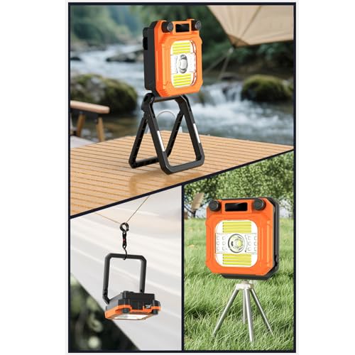 Lanterne de camping pliable avec écran LCD pour jardin et travail extérieur - 4