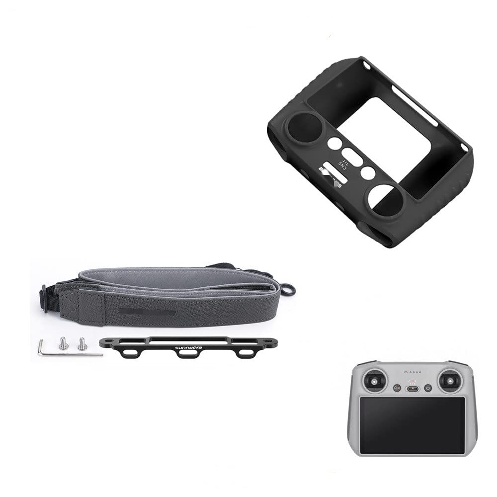 Per DJI RC Pro Smart Controller Display ad alta luminosità Cordino da collo Pellicola di vetro Controller Custodia in silicone Accessori Drone Accessori (colore: per DJI RC Set A)