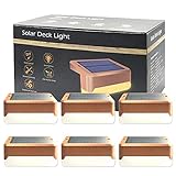 Arote 6pcs Solar Treppenlichter IP65 Solarleuchte Außenleuchten 3000K (warmweiß) Treppe Lampe solar Decklichter Led Solarbetriebene Solarlampen für Außen, Treppen, Zaun, Hof, Terrasse, wasserdicht