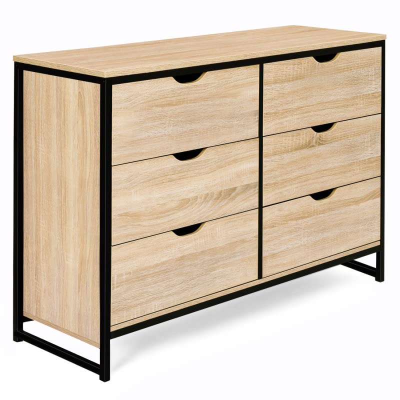 IDMarket - Commode 6 tiroirs Detroit Design Industriel