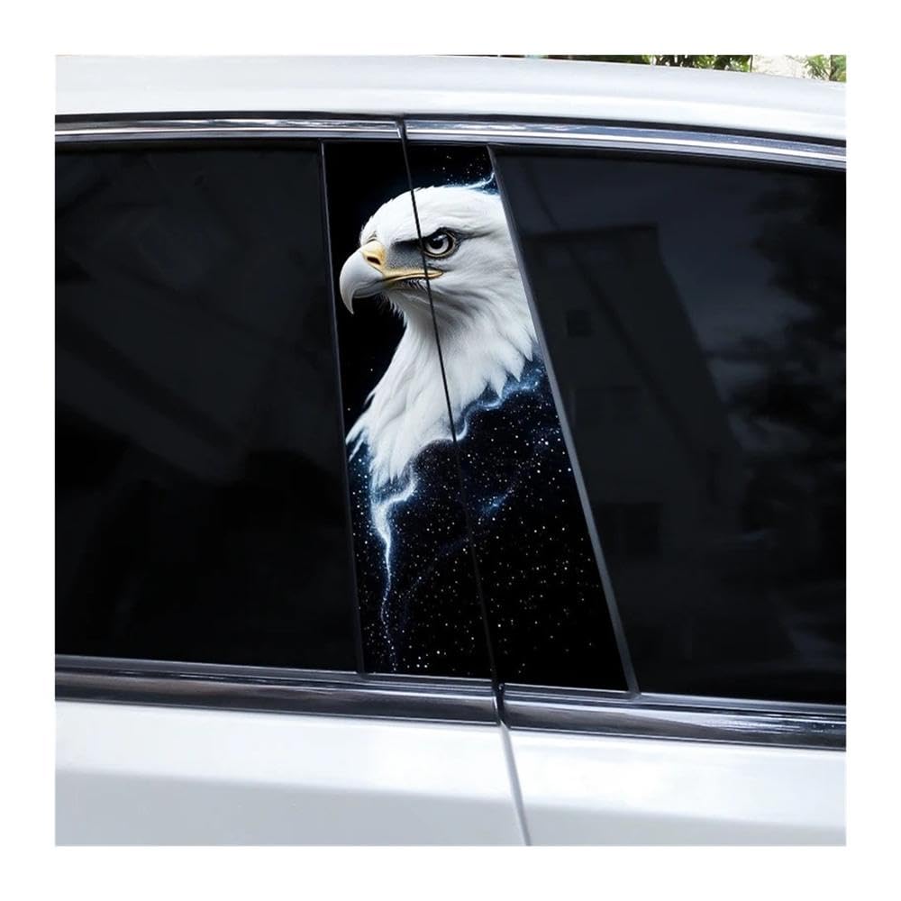 Bertdcx Type A Eagle Car Pillar Vinyl Sticker Waterproof For Car Center Pillar Decoration Auto Parts(Type A)