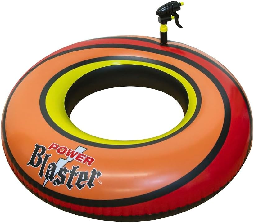 Swim Central Set of 2 Blue and Orange Inflatable Power Blaster Inner Tubes, 40-Inch