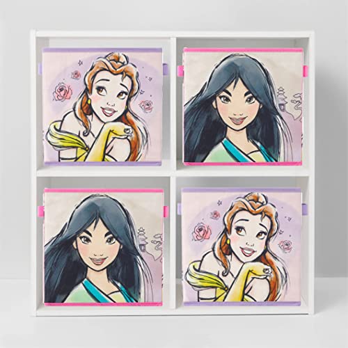 Image of Disney Princess Collapsible Storage Cubes, Set of 2, 10 inchx10 inch