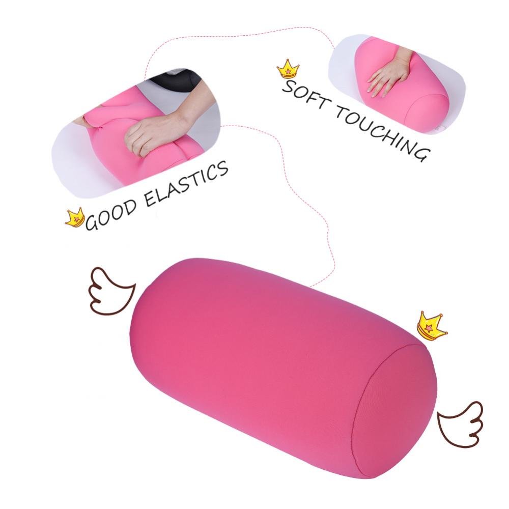 Mini Oreiller Rouleau Coussin pour Voiture Canapé Oreiller pour Voyages Bureau 29x16cm (Couleur : Rose)