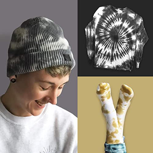 Neutral Black Tie Dye Kit Including Tan & Charcoal Grey Dye - 3 Pack Black Tie Dye Kit With 6 Refills Soda Ash Included Gray Tie Dye Party Supplies - Diy A Trendy Monochromatic Look (Gray Fabric Dye) #TOP3