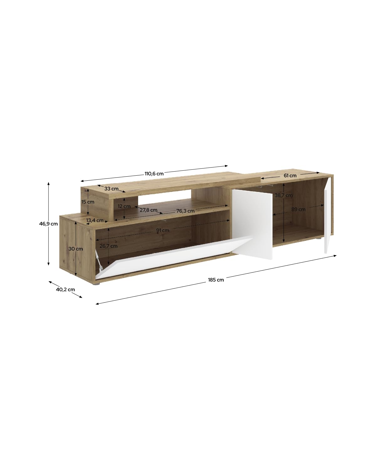 DEKIT Grupo RIMOBEL-Elsa Mueble BAJO TV 185 cm