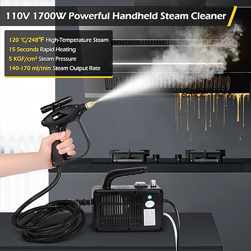 Image of Dyna-Living Handheld Steamer for Cleaning 1700W Car Engine Steam Cleaner