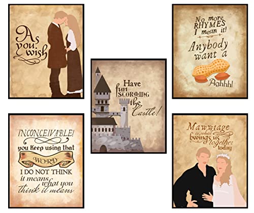 Silly Goose Gifts As You Wish - Movie Quotes Wall Art Decor Prints Home Room Decoration (Grey)