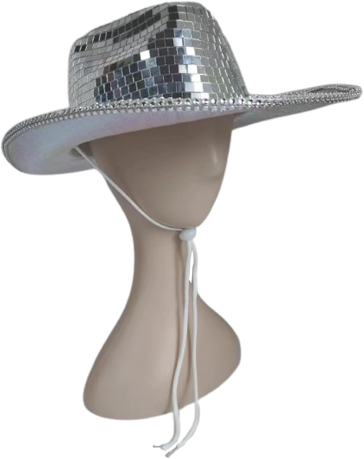 Glitter Cowboy Hat Mirrored Disco Ball for Disco House Cocktail Parties Vacation Sparkly Mirrored for Comedian Actor Cowgirl