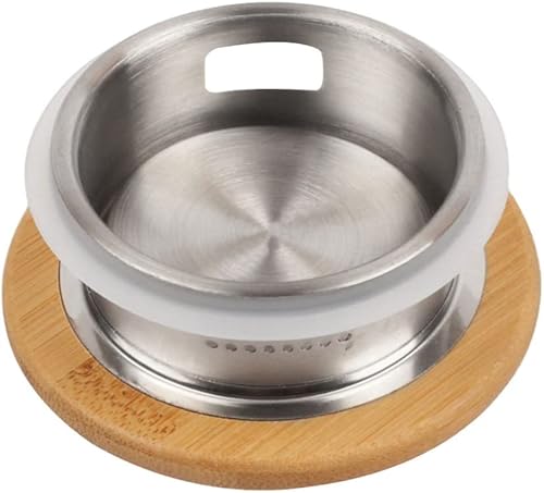 DOITOOL Tapa de cristal para jarra de agua, tapa de repuesto para jarra de bebidas frías, tapa abatible de acero inoxidable para jarra de vidrio,