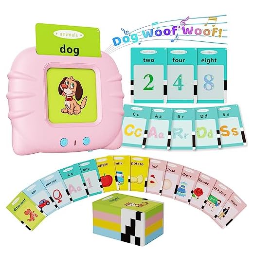 Aullsaty Toddler Toys Talking Flash Cards for 2 3 4 5 6 Year Old Boys and Girls, Autism Sensory Toys for Autistic Children, Learning Educational Montessori Speech Therapy 248 Sight Words Kids Gifts