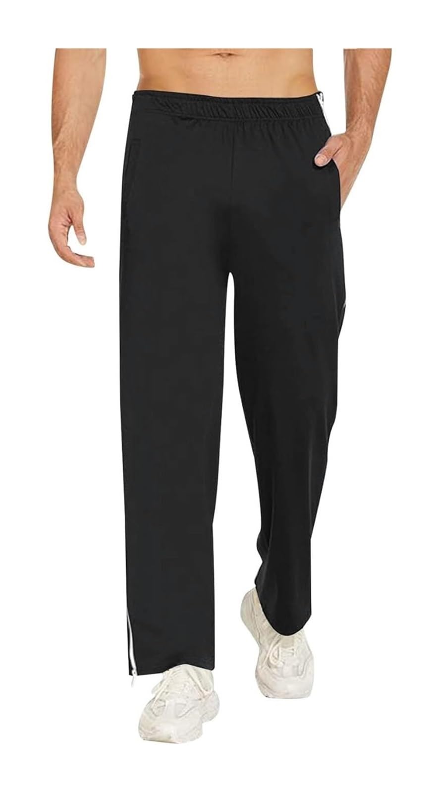 Revalidatiebroek For Dames En Heren M-3XL, Joggingbroek Met Ritssluiting, For Heren, Gemakkelijk Aan En Uit Te Trekken, For Sportblessures(Noir,M