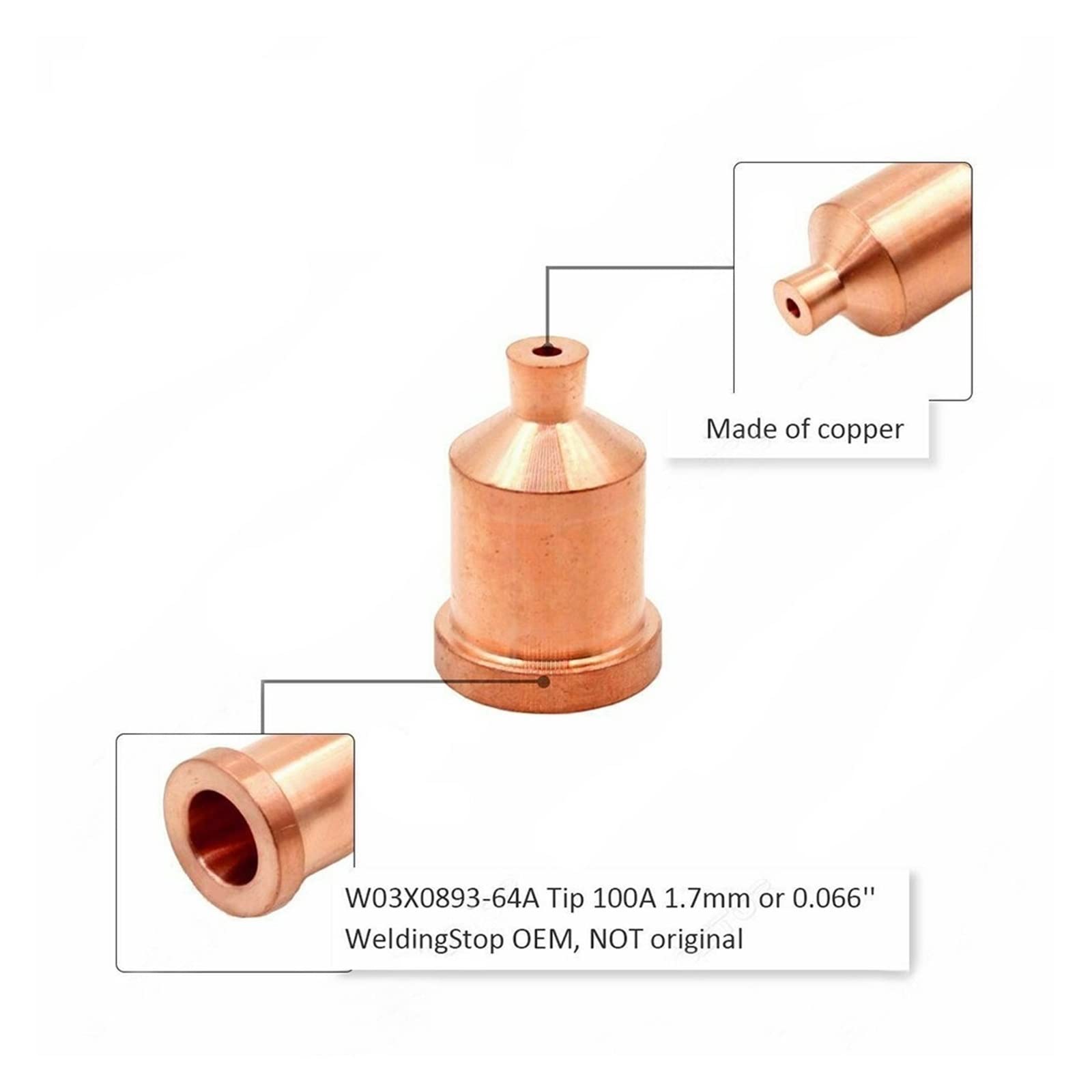 TONUSA yaoqijie Consumibles del soplete de Corte 22 Piezas Electrodo KP2845-1 KP2845-8 Plasma WSP-24013 WSP-24016 Herramienta Duradera Lasting