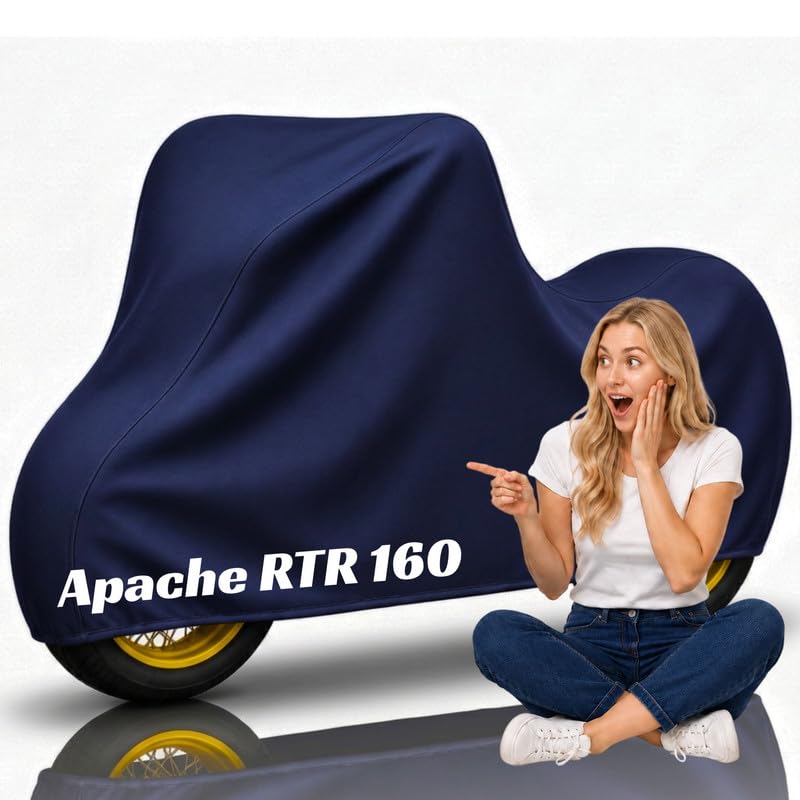 Image of Loving Ultra 100% Waterproof Bike Body Cover for Apache RTR 160 Bike Cover for Rain & Dust| Dustproof & Scratch Resistant | Two Wheeler Covers with UV & Heat Resistant | All Weather Protection
