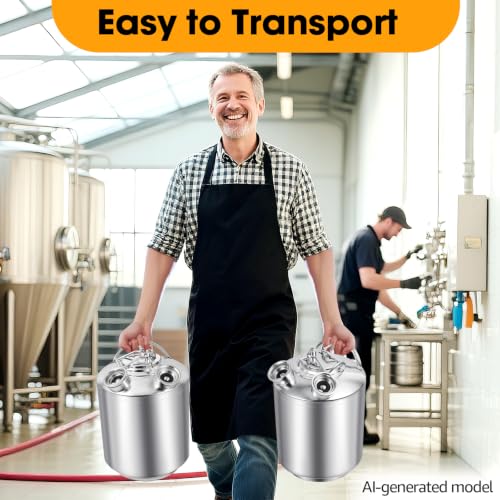 Image of 2.5 Gallon Beer Line Cleaner Keg, Keg Cleaning Kit with 2D Spears