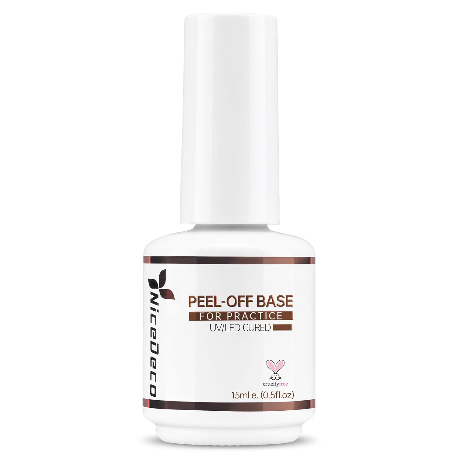 Nicedeco Baza Peel Off Paznokci żel 15 ml półtrwały lakier do paznokci Peealable Peealable Nail Polish UV LED, idealny do ćwiczeń w zdobieniu paznokci