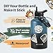 WixByti 64 oz Insulated Water Bottle with Straw (Cold for 48 Hrs), Half Gallon Stainless Steel Triple Wall Vacuum Sports Water Jug, Leakproof Hydro Cup Flask with Straw Spout Lids & DIY Stickers