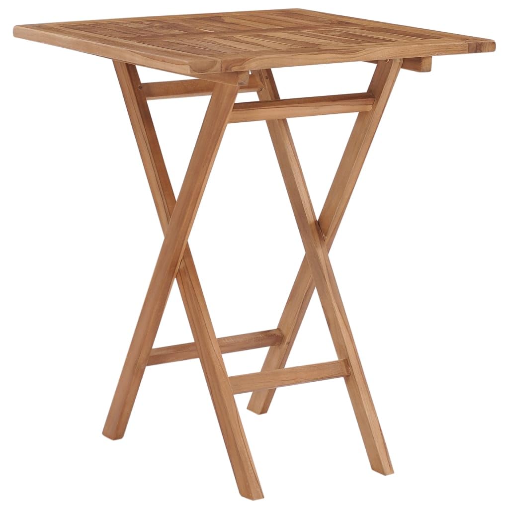 Generico Tavolo da Giardino Pieghevole 60x60x75 cm in Massello di Teak,Mobili,Mobili da Giardino,Tavoli da giardino-48994