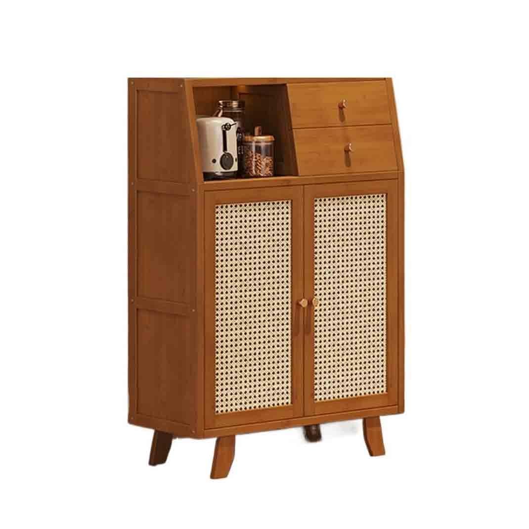 Mueble aparador Aparador de Cocina Estilo Retro, Mueble almacenaje for salón, pie, con Puertas Dobles, Compartimentos y cajones Mesa de Centro Consola