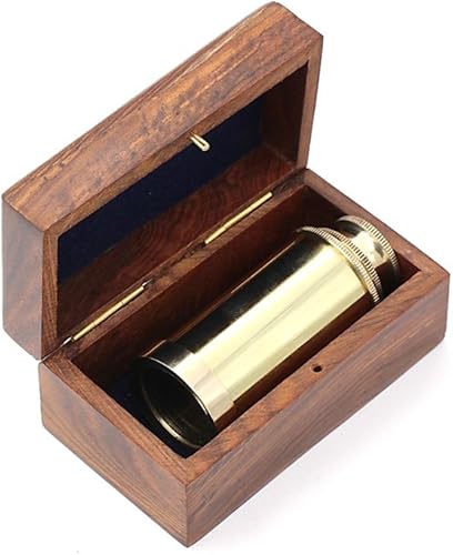 Miniatura 4 de Cristal espía de decoración antigua, telescopio pirata con funda de cuero, telescopio de mano para entusiastas de la aventura, decoración náutica