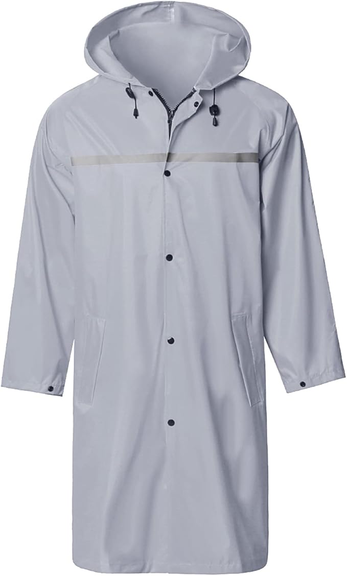 Amazon レインコート ロング メンズ 防水 安全 緊急対応 レインジャケット レインポンチョ 自転車 通学通勤 軽量 グレー Xl レインコート ポンチョ 通販