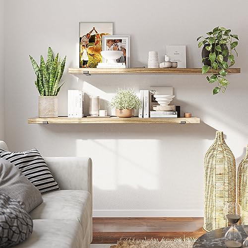 Wallniture LGO368 Forte 60 Inchx11.5 Inch Rustic Floating Shelves thumb #1