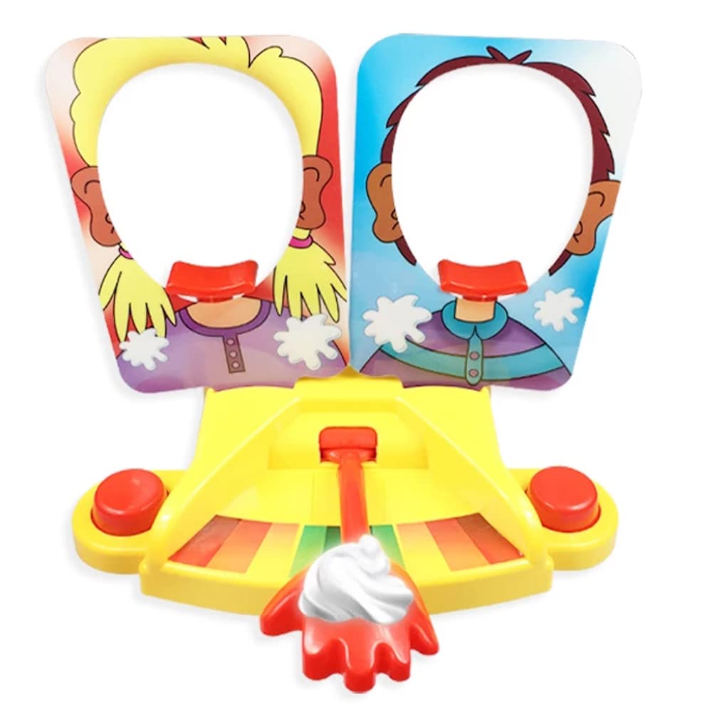 Pie Face Game for Kids, Pie Face Showdown Cream Splat Game, Fun Family Party Prank Toy, Hilarious Cake Cream Challenge, Interactive Game for Kids Adults (Double)